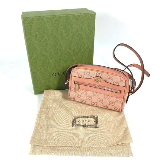 GUCCI Shoulder Bag 574493 Canvas / leather pink Crossbody GG Ophidia Women Used Authentic