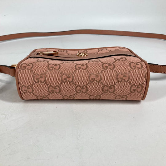 GUCCI Shoulder Bag 574493 Canvas / leather pink Crossbody GG Ophidia Women Used Authentic
