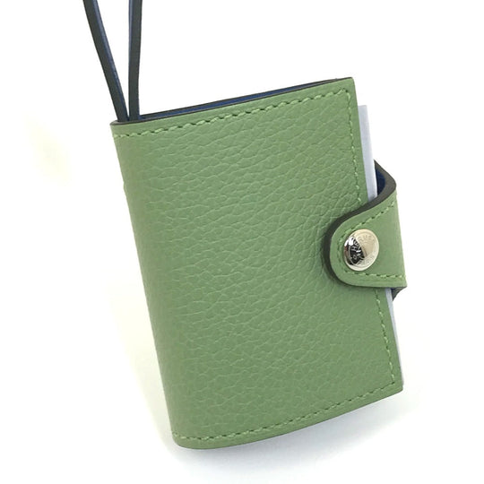 HERMES charm Evercalf, Swift green Bicolor Charm Ulysse Nano Women Used Authentic