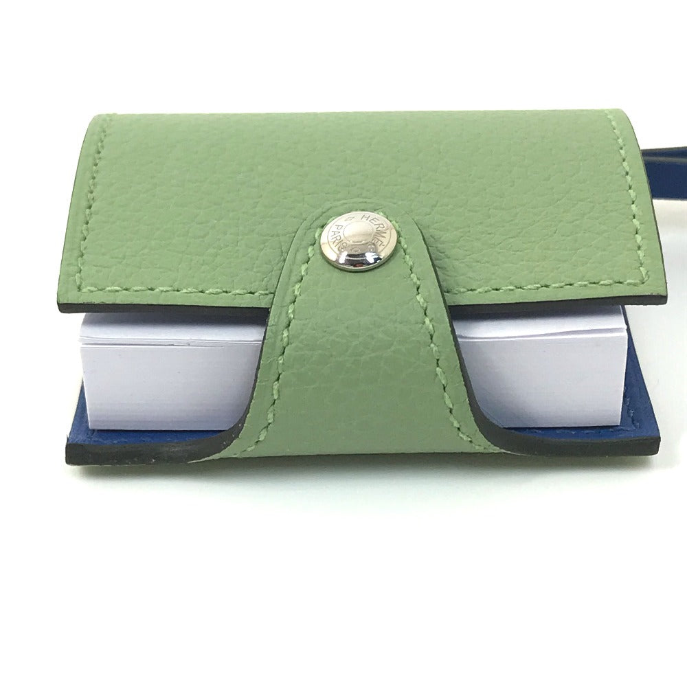 HERMES charm Evercalf, Swift green Bicolor Charm Ulysse Nano Women Used Authentic