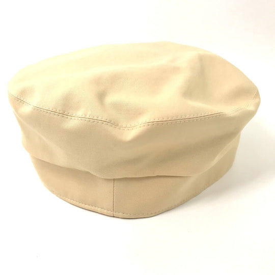 HERMES Casquette Cotton, Polyurethane Beige type Serie Kabul Crickets Women 57 Used Authentic
