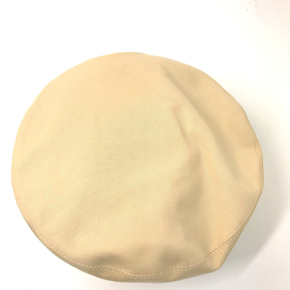 HERMES Casquette Cotton, Polyurethane Beige type Serie Kabul Crickets Women 57 Used Authentic