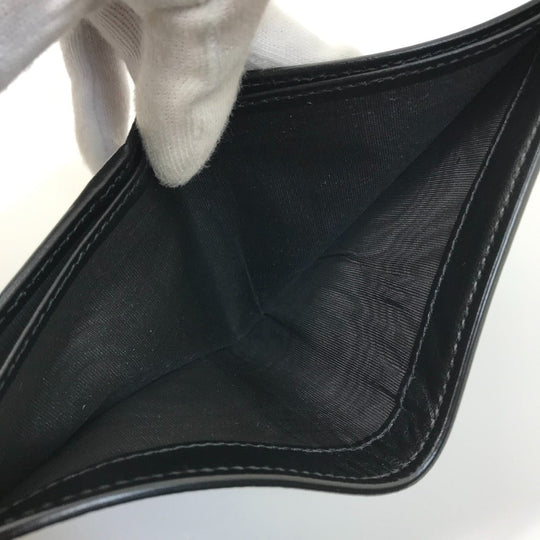 GUCCI Folded wallet 625555 leather black GG emboss mens Used Authentic