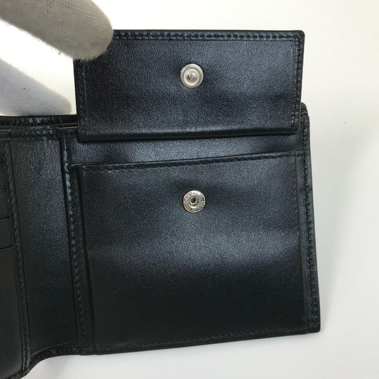 GUCCI Folded wallet 625555 leather black GG emboss mens Used Authentic