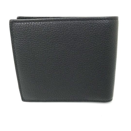 GUCCI Folded wallet 496316 leather black Vintage logo print mens Used Authentic