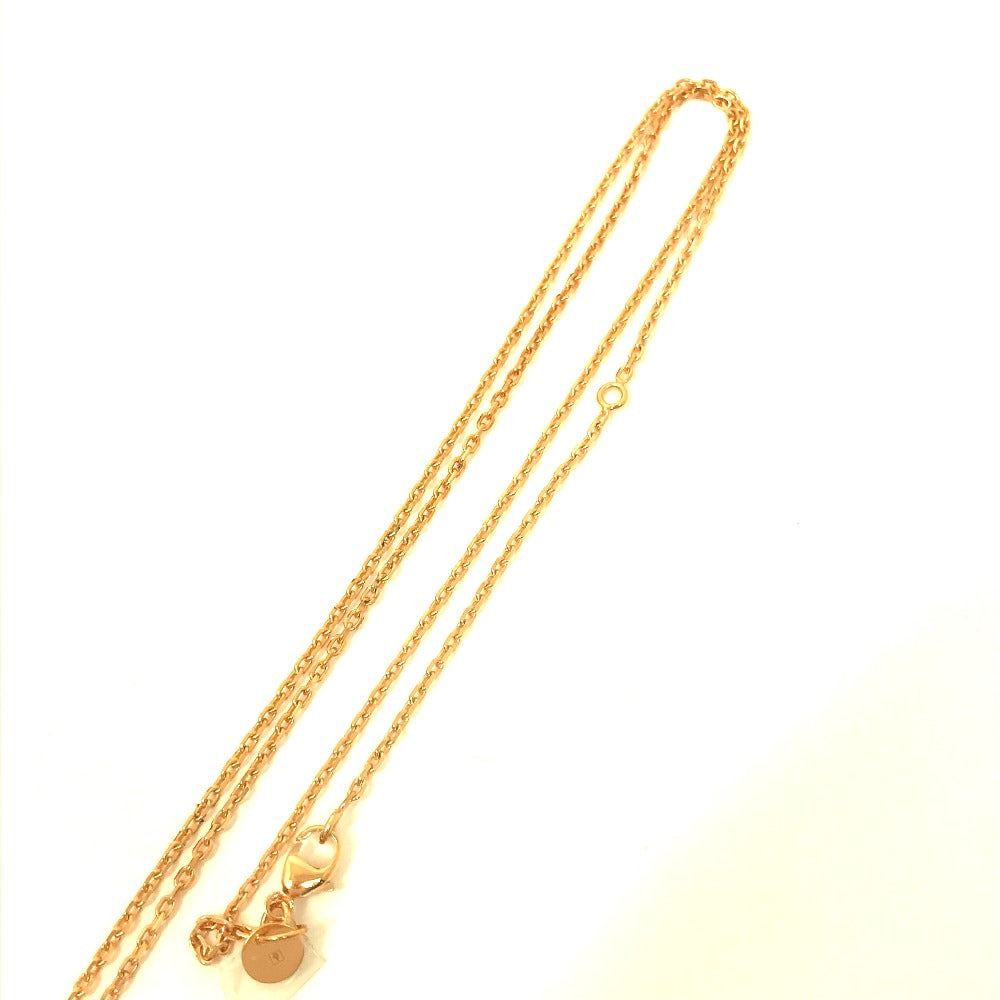 HERMES Necklace Metal, Leather gold Heart Chain Asdukour PM Women Used Authentic