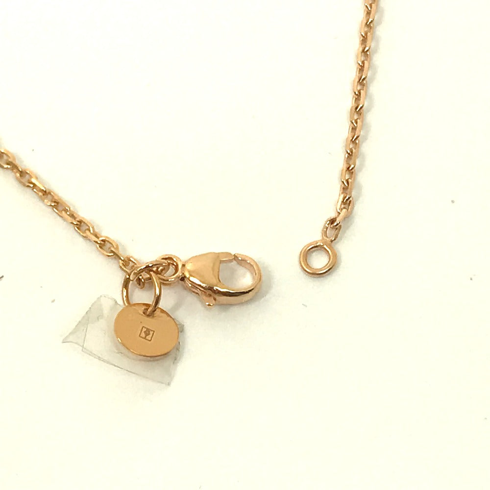 HERMES Necklace Metal, Leather gold Heart Chain Asdukour PM Women Used Authentic