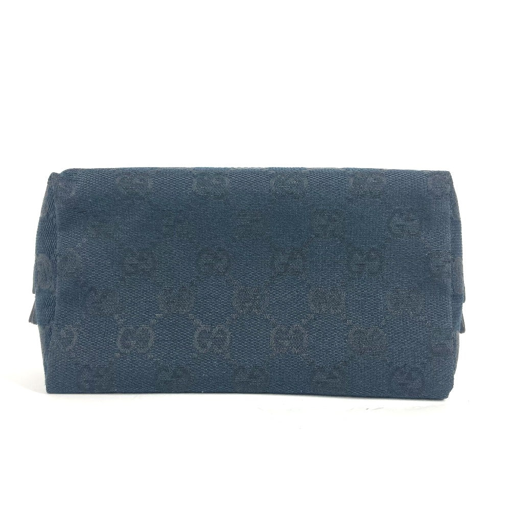 GUCCI Pouch 039.1117 GG canvas black GG Women Used Authentic