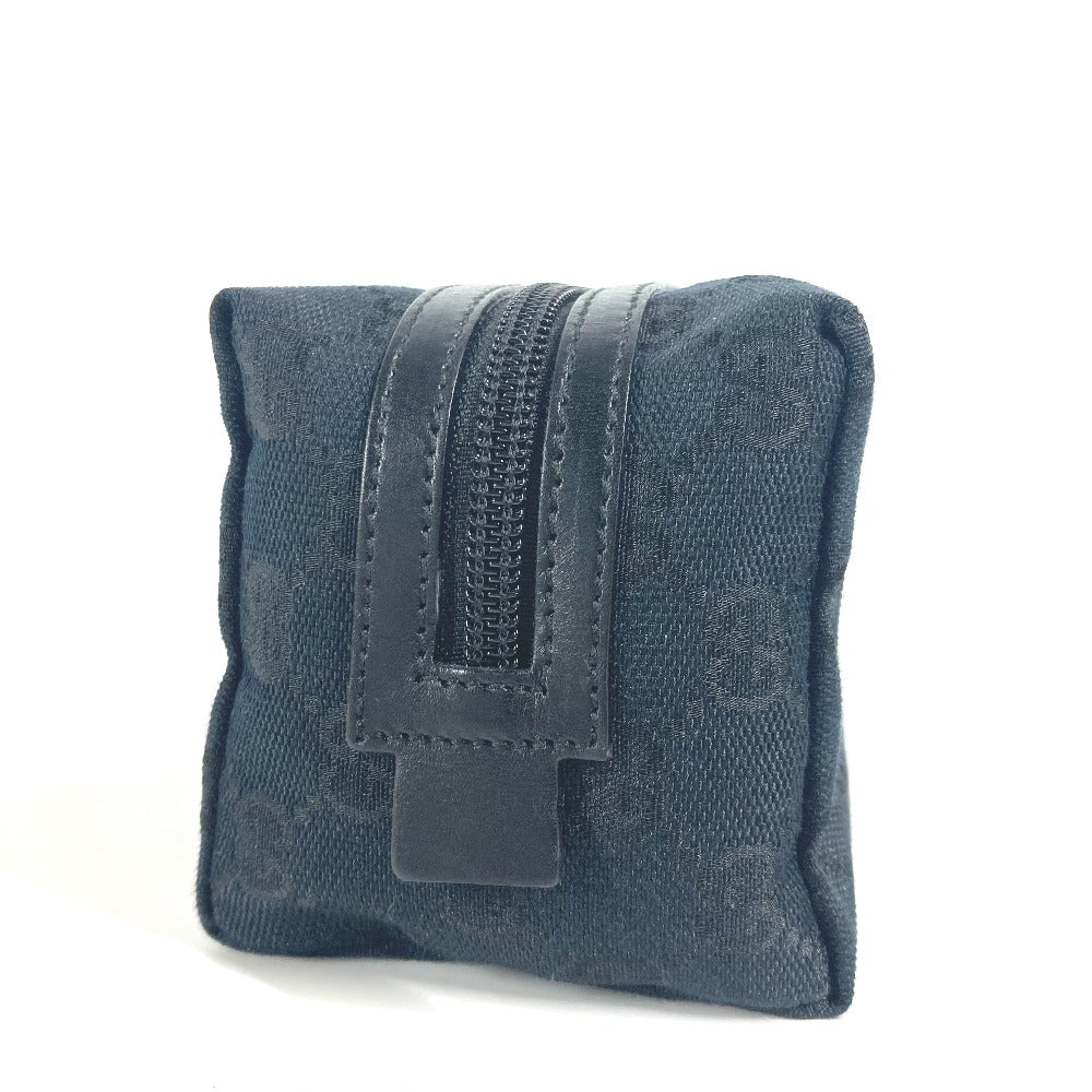 GUCCI Pouch 039.1117 GG canvas black GG Women Used Authentic