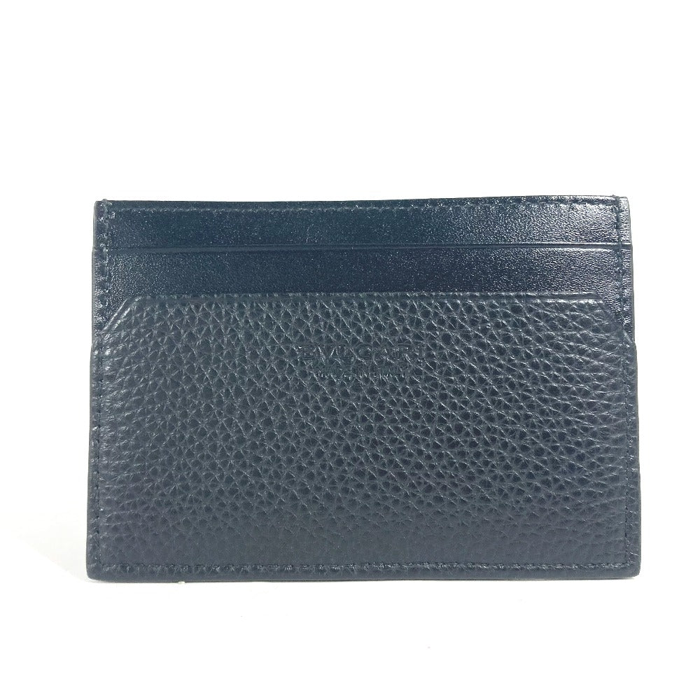 BVLGARI Card Case 36969 leather black logo Oct OCTO mens Used Authentic
