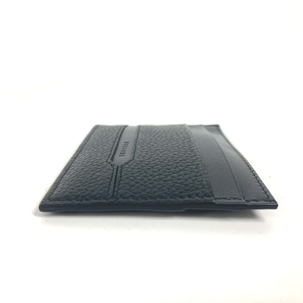BVLGARI Card Case 36969 leather black logo Oct OCTO mens Used Authentic