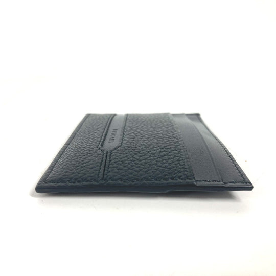BVLGARI Card Case 36969 leather black logo Oct OCTO mens Used Authentic