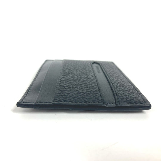 BVLGARI Card Case 36969 leather black logo Oct OCTO mens Used Authentic