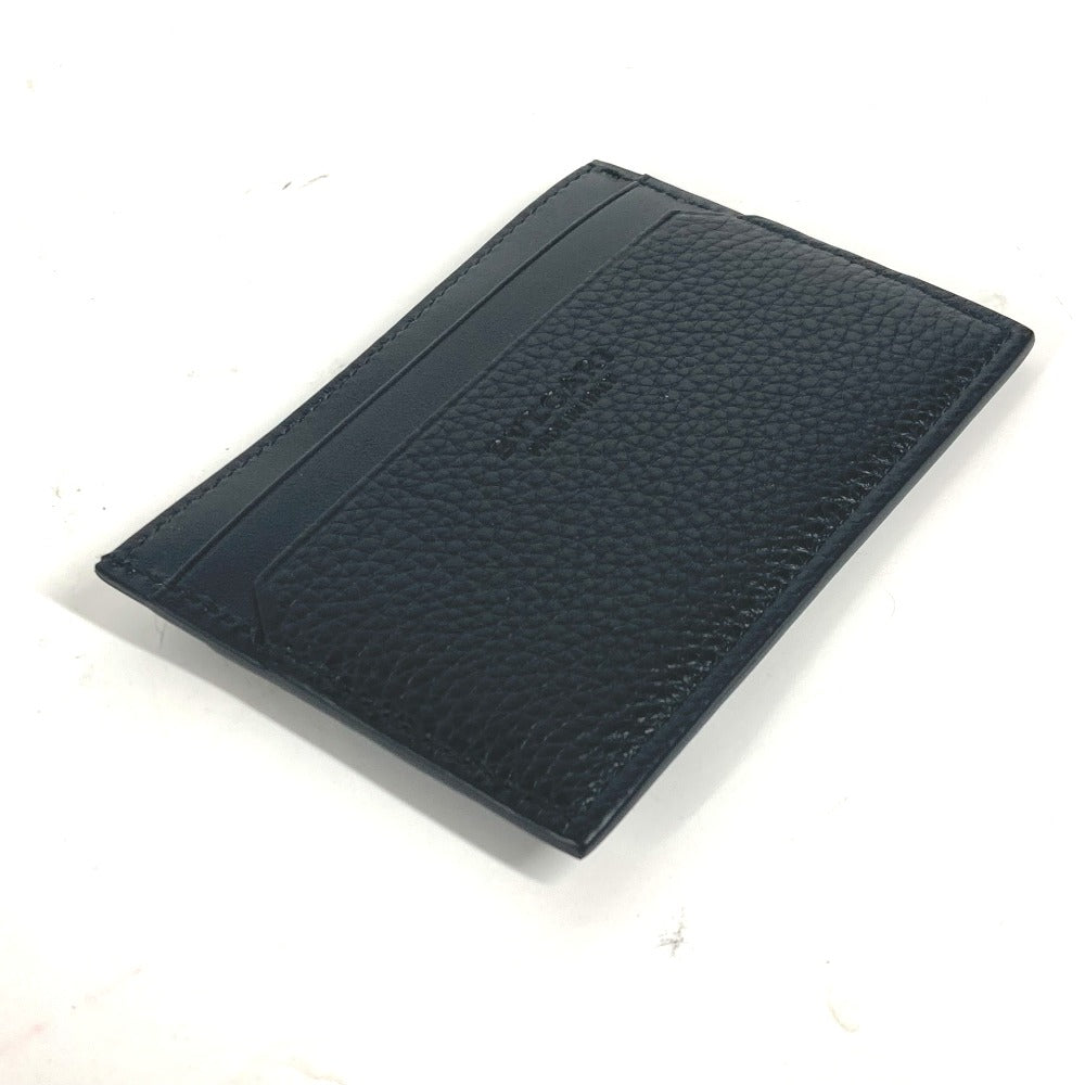 BVLGARI Card Case 36969 leather black logo Oct OCTO mens Used Authentic
