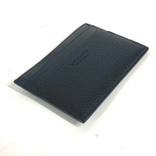 BVLGARI Card Case 36969 leather black logo Oct OCTO mens Used Authentic