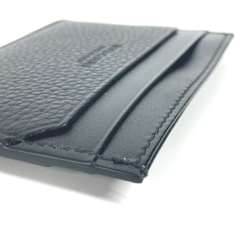 BVLGARI Card Case 36969 leather black logo Oct OCTO mens Used Authentic