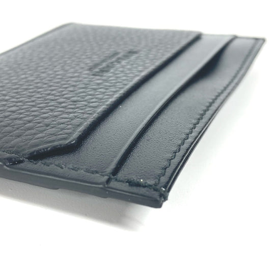 BVLGARI Card Case 36969 leather black logo Oct OCTO mens Used Authentic