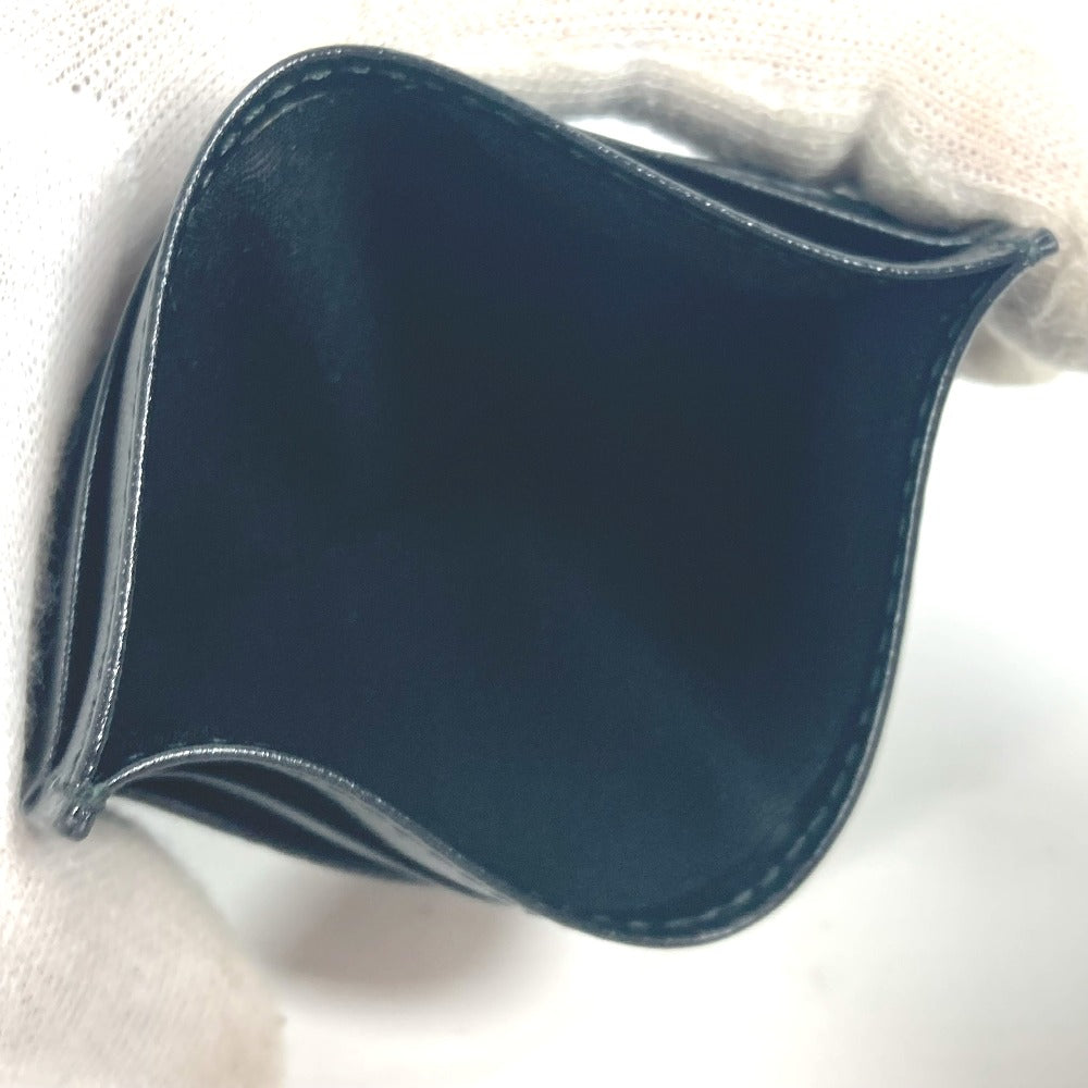 BVLGARI Card Case 36969 leather black logo Oct OCTO mens Used Authentic