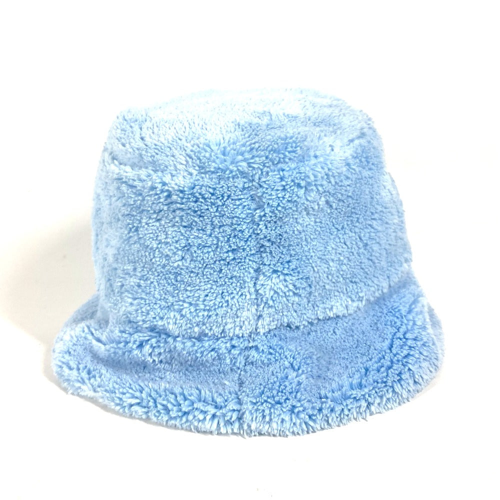 PRADA hat 1HC137 polyester blue fur logo Women S Used Authentic