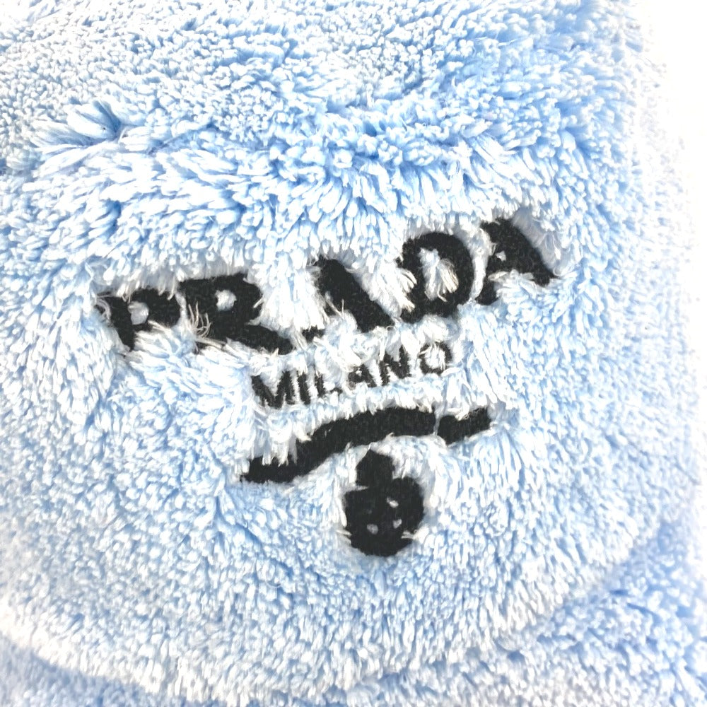 PRADA hat 1HC137 polyester blue fur logo Women S Used Authentic