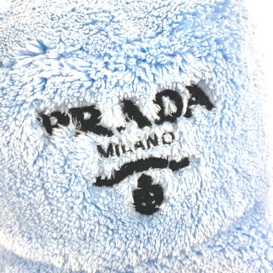PRADA hat 1HC137 polyester blue fur logo Women S Used Authentic