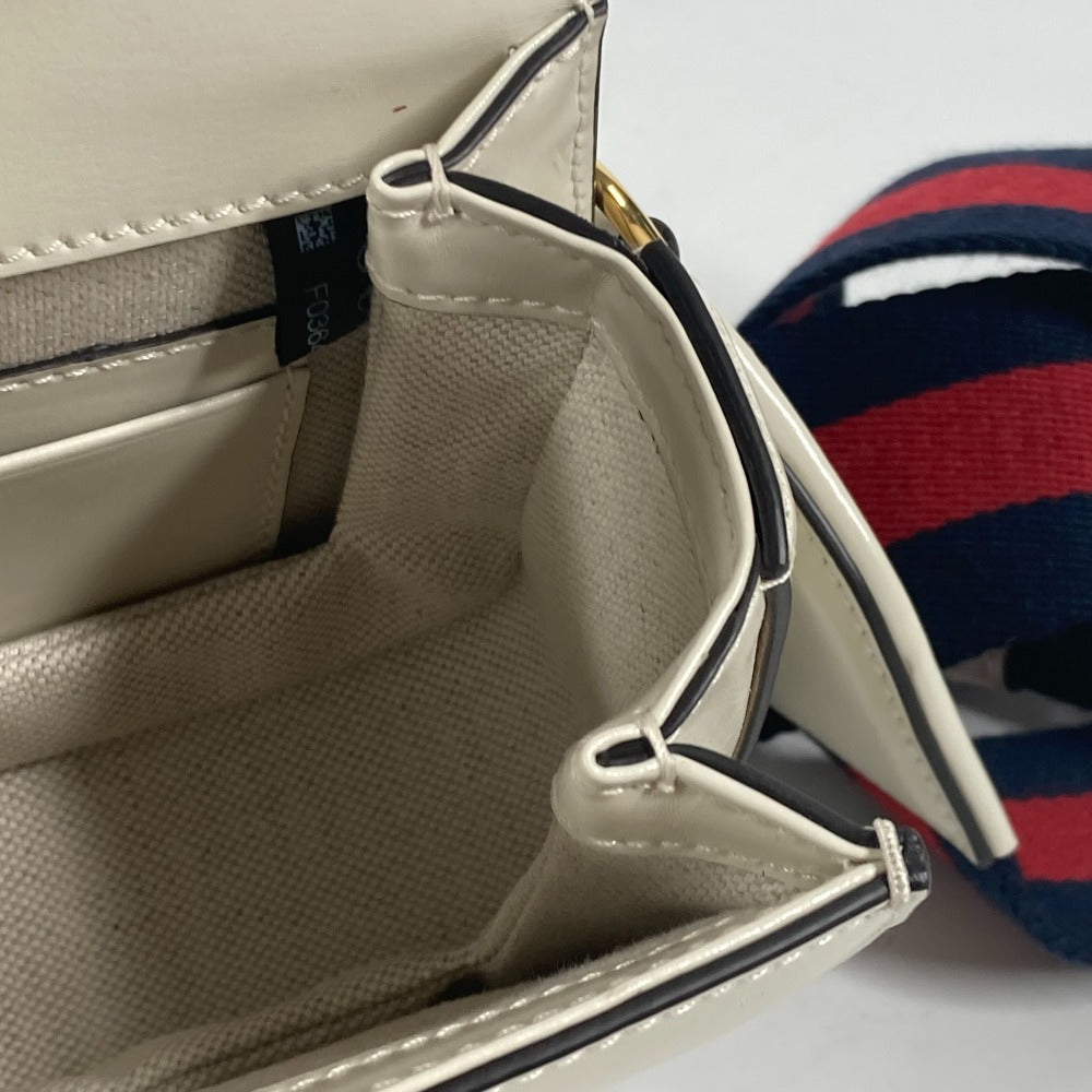 GUCCI Handbag 686864 leather white Bamboo 2WAY bag Women Used Authentic