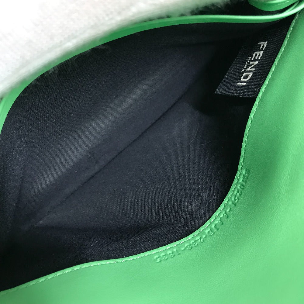 FENDI Long Wallet Purse 8M0251 leather green Baguette Continental Wallet Women Used Authentic