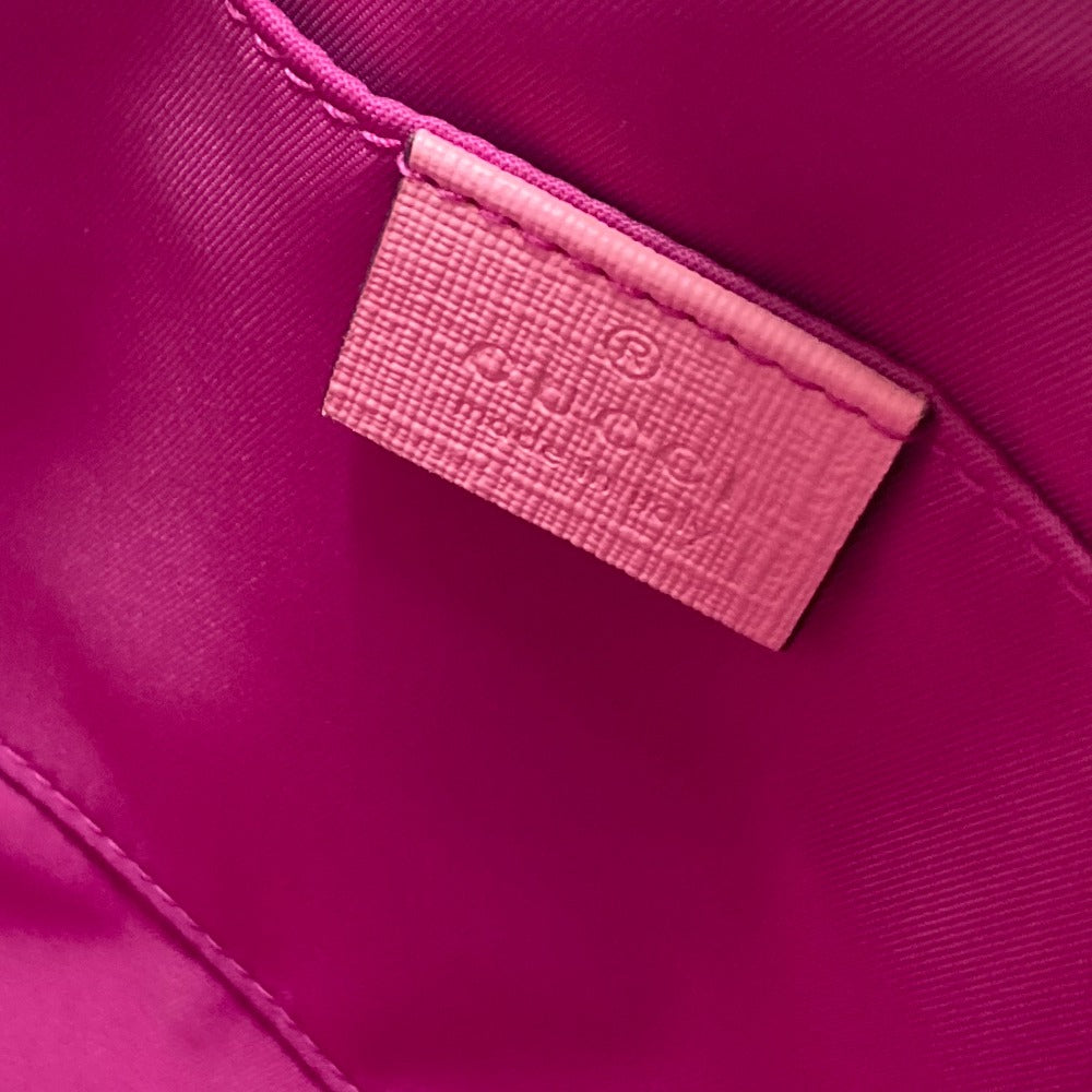 GUCCI Handbag 630589 GG Supreme canvas, leather pink Chilled license GG Supreme Strawberry Strawberry Glitter Kids Used Authentic