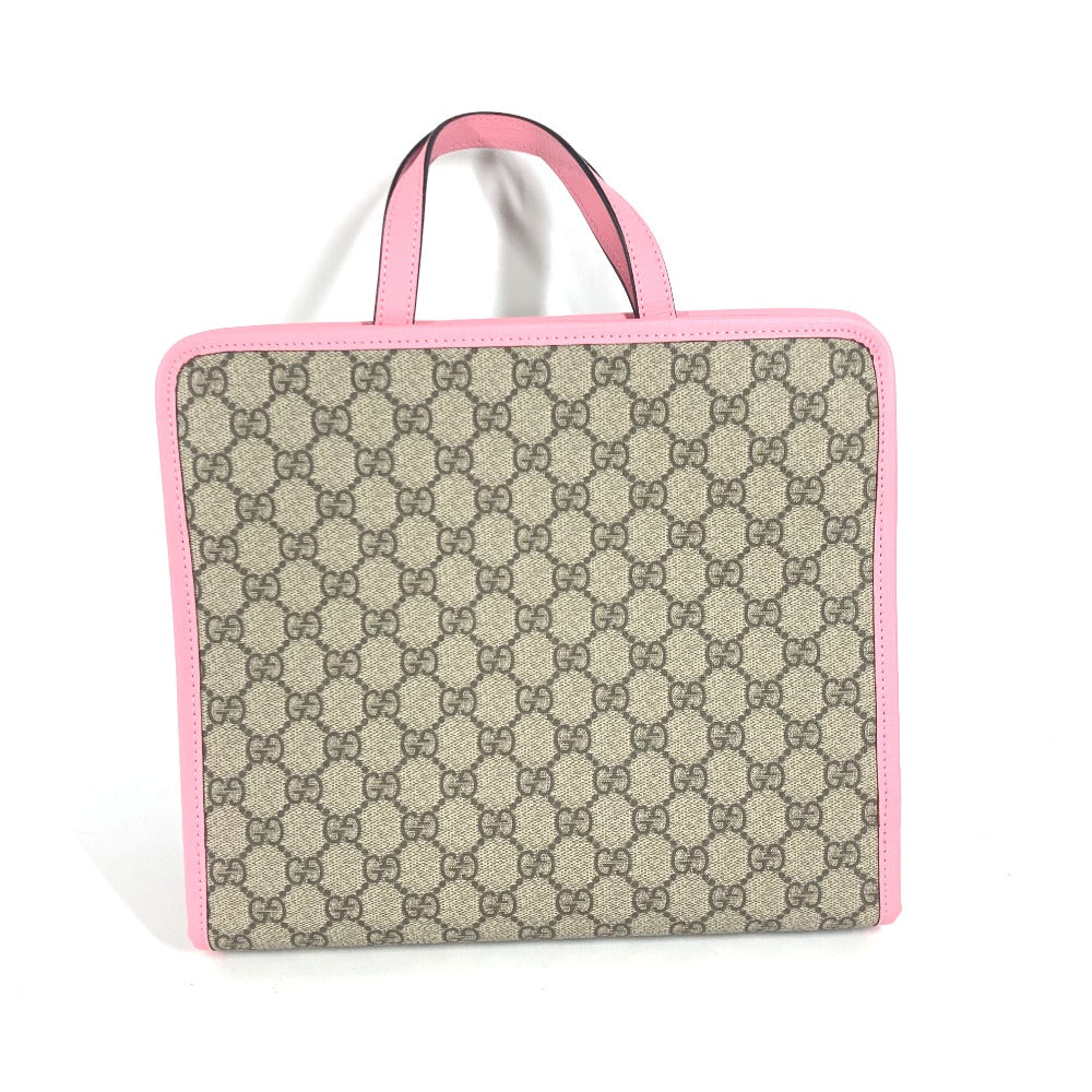 GUCCI Handbag 630589 GG Supreme canvas, leather pink Chilled license GG Supreme Strawberry Strawberry Glitter Kids Used Authentic