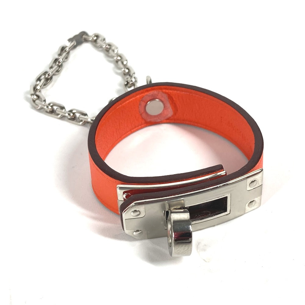HERMES Glove holder Vaux Swift Orange Accessories Kelly Women Used Authentic