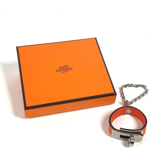 HERMES Glove holder Vaux Swift Orange Accessories Kelly Women Used Authentic