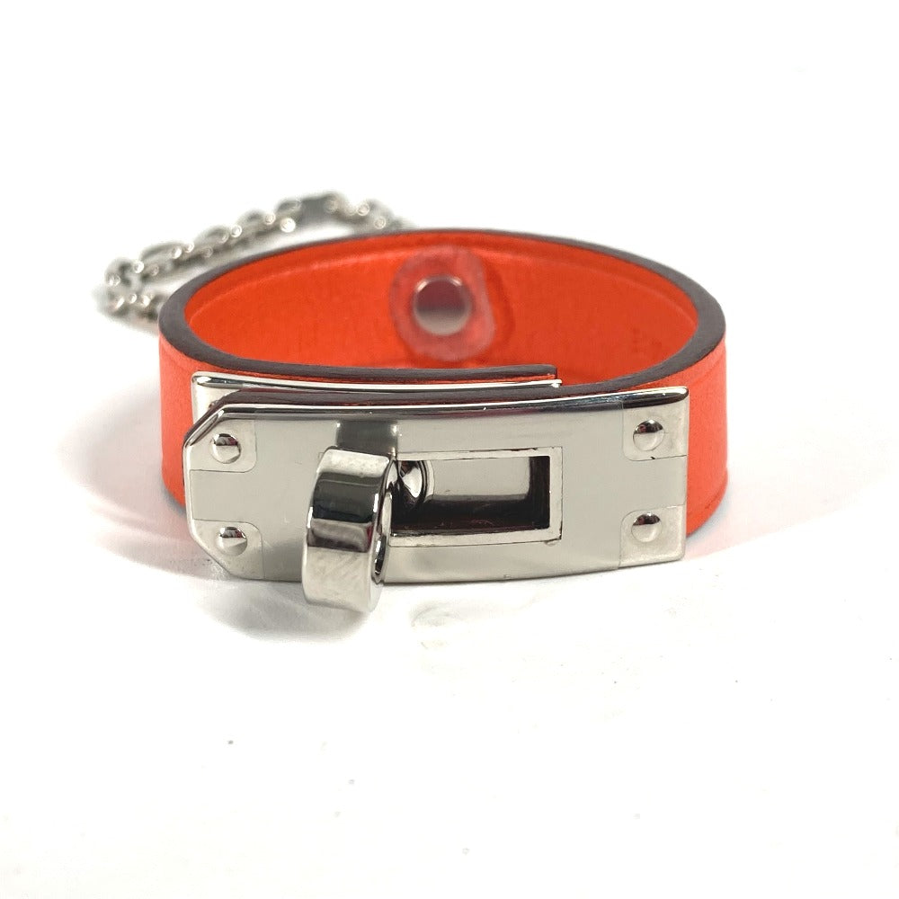 HERMES Glove holder Vaux Swift Orange Accessories Kelly Women Used Authentic