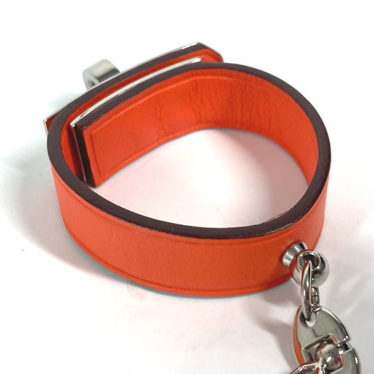 HERMES Glove holder Vaux Swift Orange Accessories Kelly Women Used Authentic
