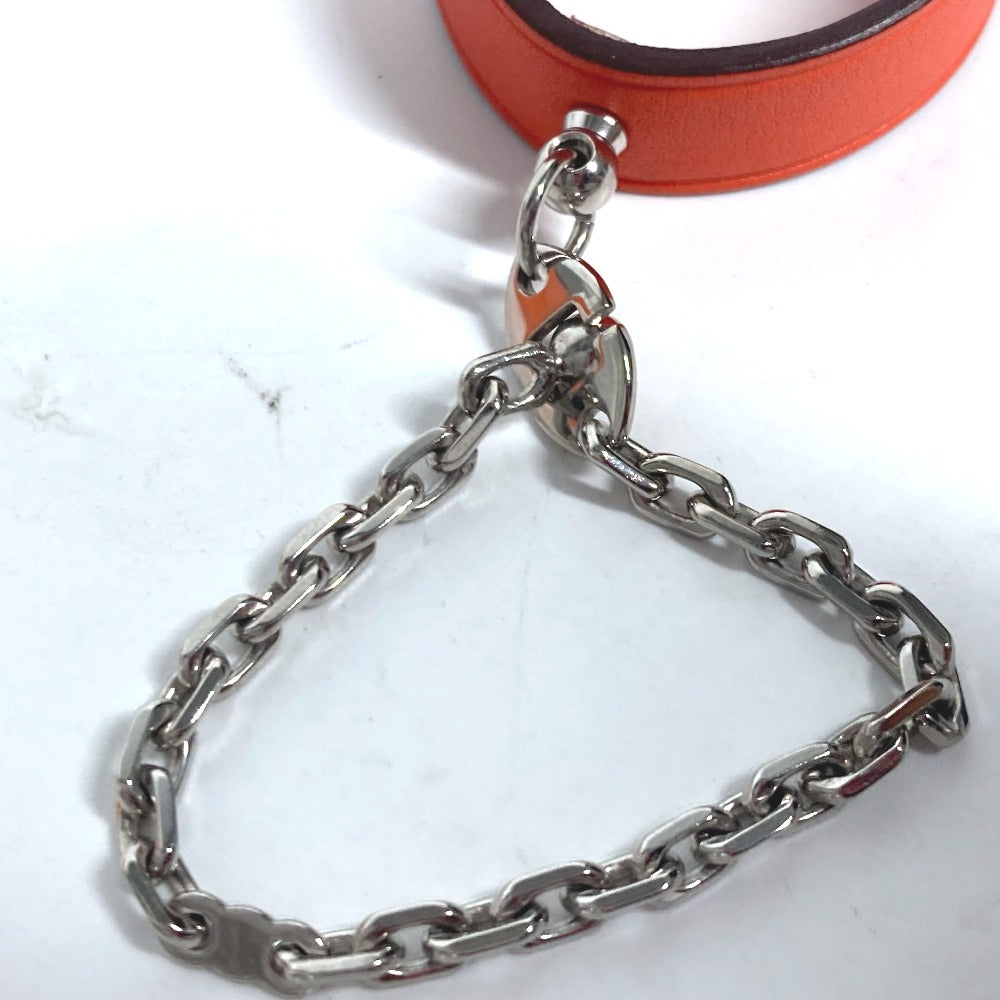 HERMES Glove holder Vaux Swift Orange Accessories Kelly Women Used Authentic