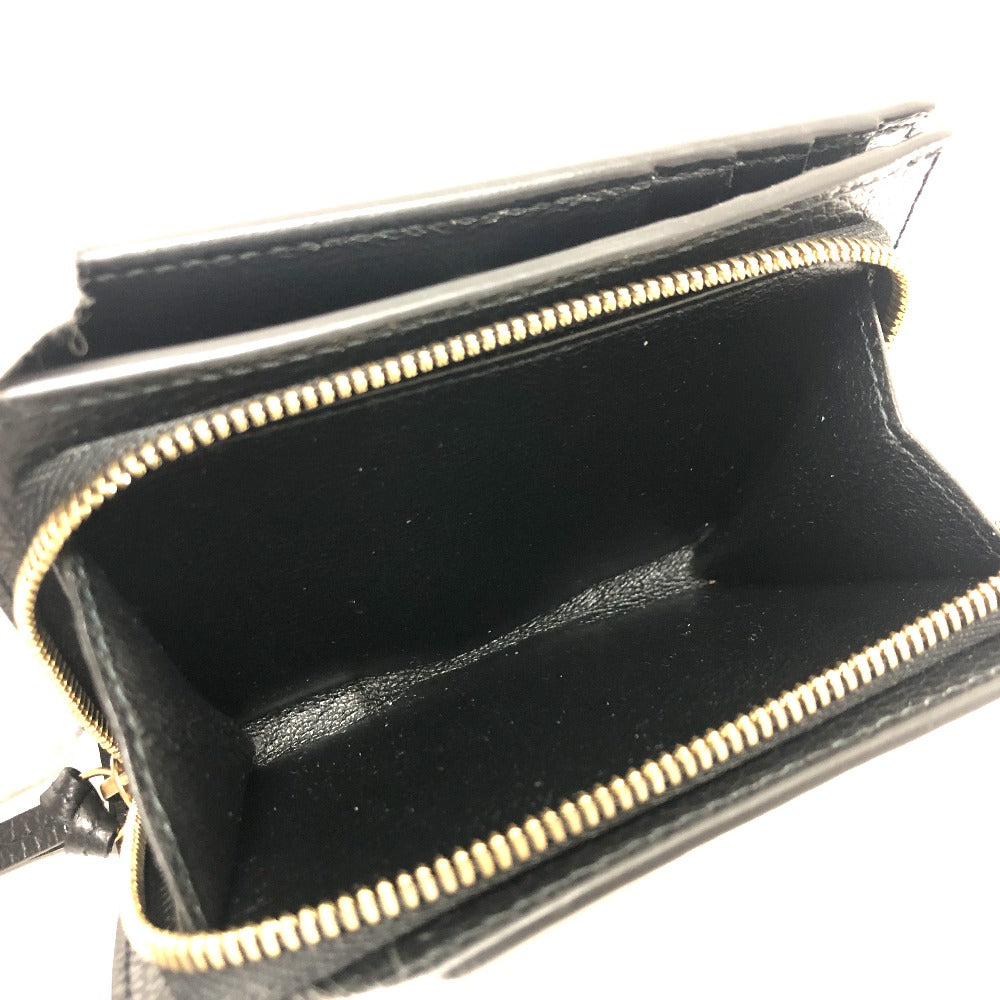 BALENCIAGA Folded wallet 650846 leather black NEOCLASSIC Women Used Authentic