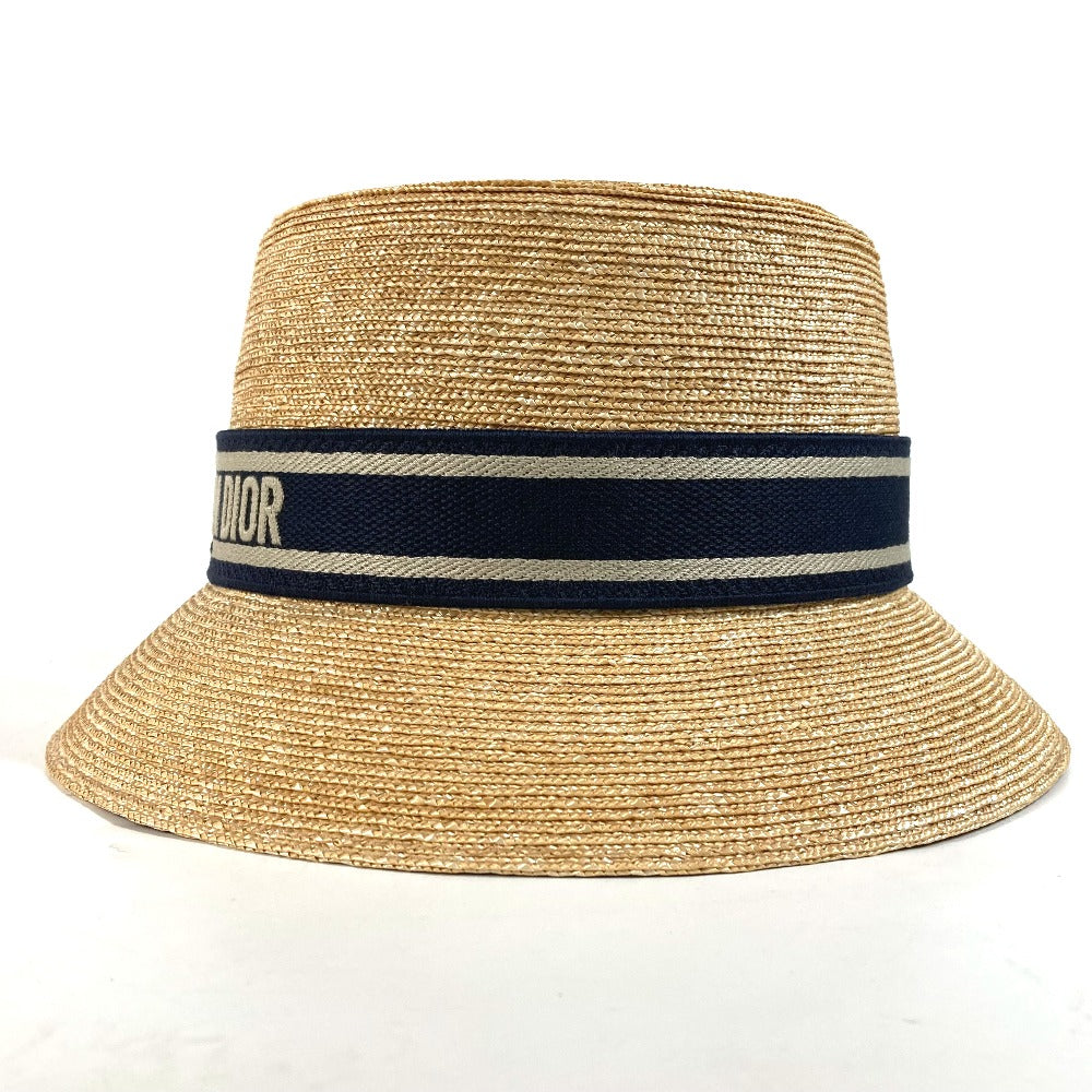 Dior hat 11DRT952G180 , Straw beige DIORESORT hat Women 58 Used Authentic