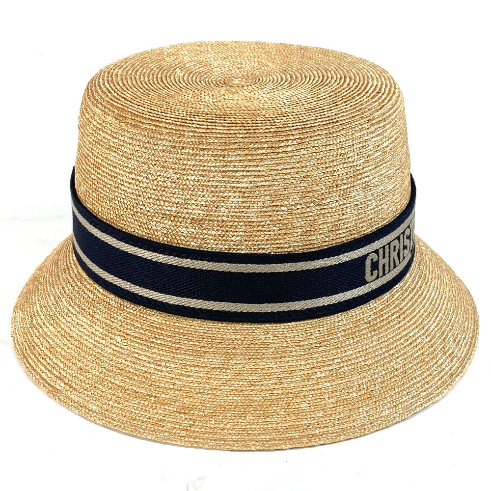 Dior hat 11DRT952G180 , Straw beige DIORESORT hat Women 58 Used Authentic