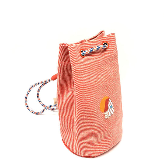 HERMES Shoulder Bag canvas Orange epope duffel bag Kids Used Authentic