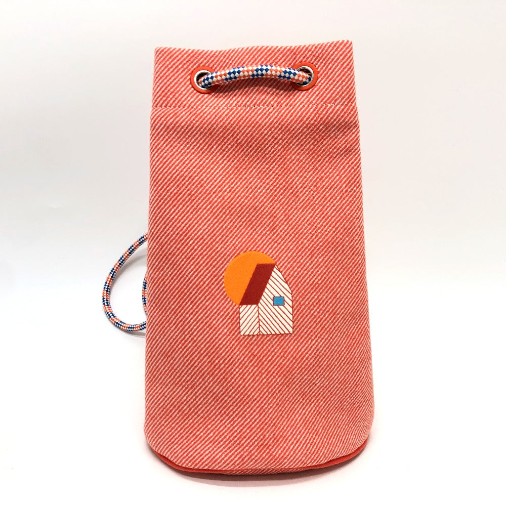 HERMES Shoulder Bag canvas Orange epope duffel bag Kids Used Authentic