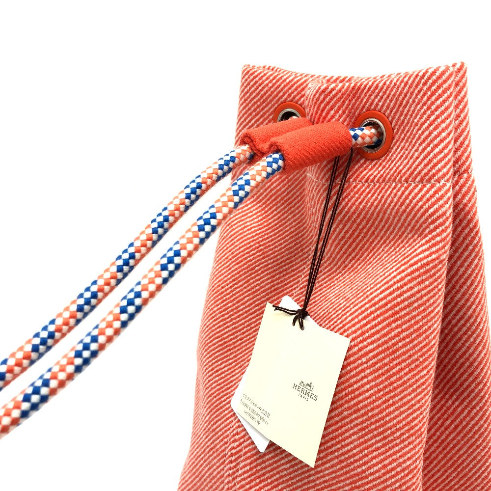HERMES Shoulder Bag canvas Orange epope duffel bag Kids Used Authentic