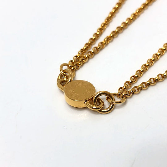 HERMES Necklace metal gold Charnier PM Women Used Authentic