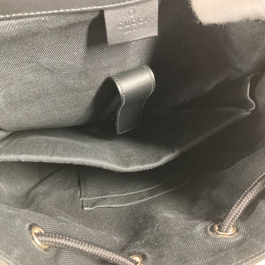 GUCCI Backpack 495563 GG Supreme Canvas black GG Supreme Sherry line mens Used Authentic