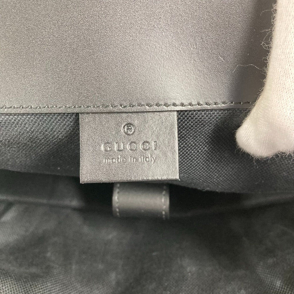 GUCCI Backpack 495563 GG Supreme Canvas black GG Supreme Sherry line mens Used Authentic