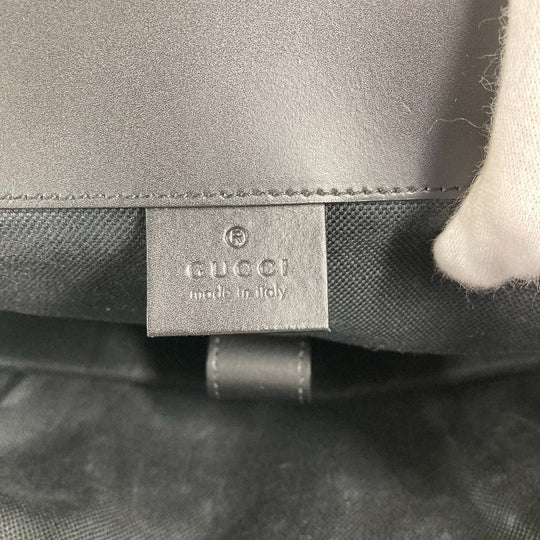 GUCCI Backpack 495563 GG Supreme Canvas black GG Supreme Sherry line mens Used Authentic