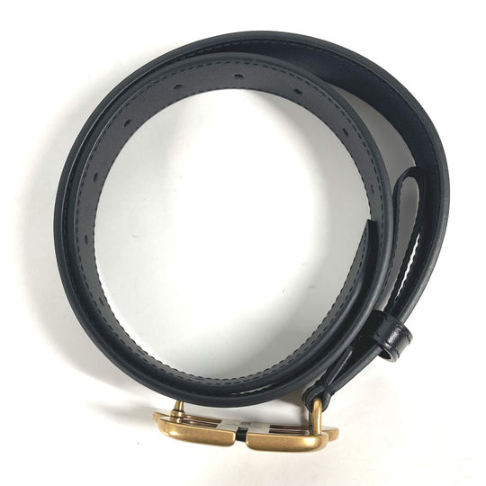 BALENCIAGA belt 680456 leather black GUCCI collaboration Hacker Project BB Logo Women Used Authentic