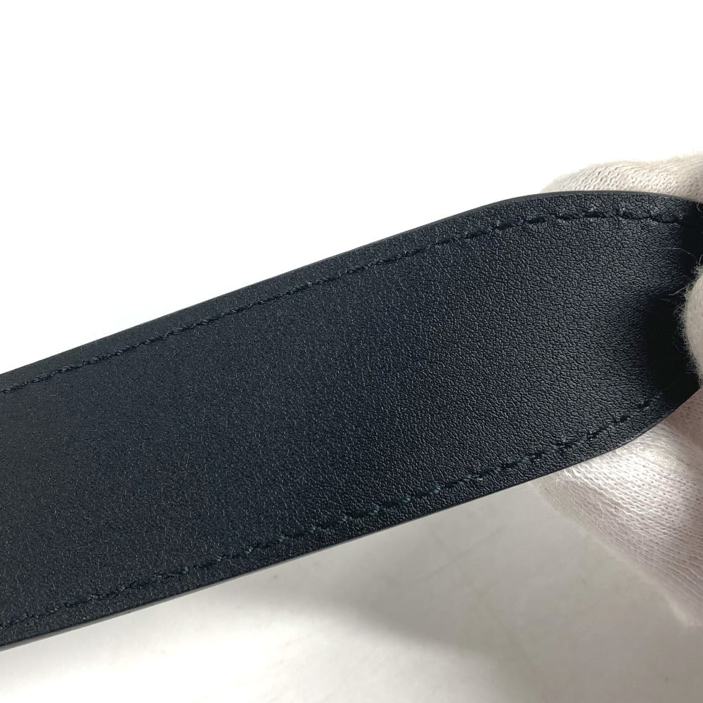 BALENCIAGA belt 680456 leather black GUCCI collaboration Hacker Project BB Logo Women Used Authentic