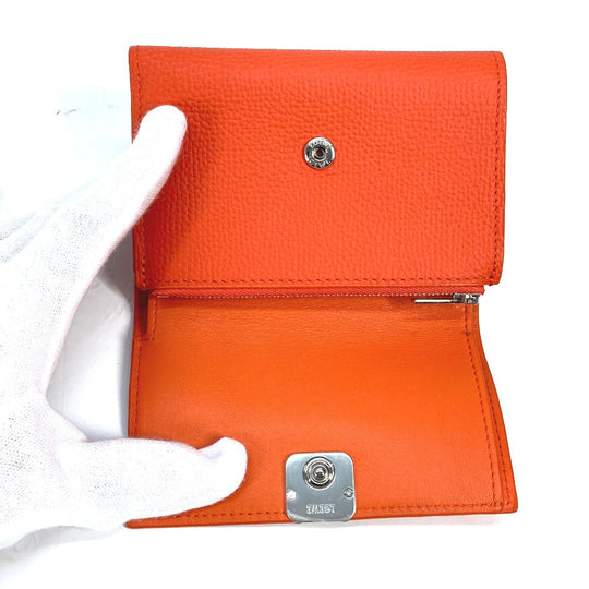 LOEWE Trifold wallet C821S33X07 leather Orange anagram Bar Tikal Wallet Small Women Used Authentic