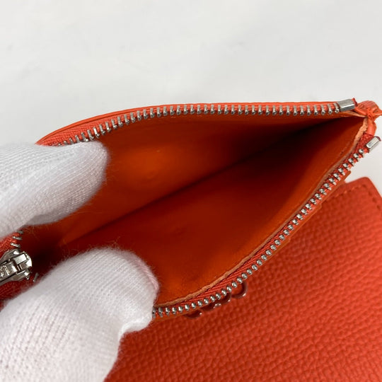 LOEWE Trifold wallet C821S33X07 leather Orange anagram Bar Tikal Wallet Small Women Used Authentic