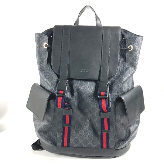 GUCCI Backpack 49556 GG Supreme Canvas black GG Supreme
