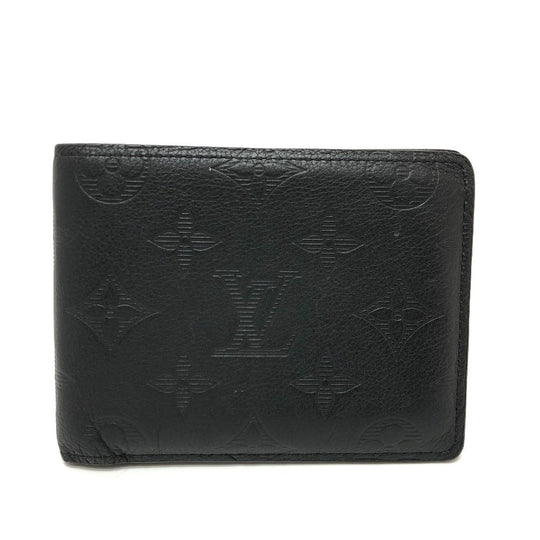 LOUIS VUITTON Folded wallet M62901 Monogram shadow leather black Monogram Portefeuille Multripru mens Secondhand Authentic